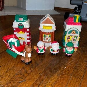 *RARE* Vintage Fisher-Price Little People Holiday Playset w/bonus Easter set
